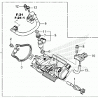 CRF450RX AC Корпус Дросселя