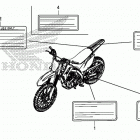 CRF125FB A Caution labels (2)