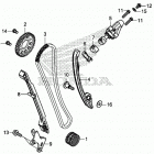 CRF1100A 3AC Цепь ГРМ и натяжитель