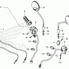 CT125A AC Рулевые переключатели &тросы & Зеркала