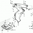 CRF300LRA AC Обтекатель средняя часть