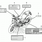 CB500FA Лейбл предостережения