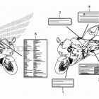CBR1000SP 2AC Лейбл предостережения