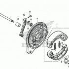 VT750C2B A Задний тормоз