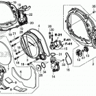 CRF450X AC Крышка картера правая