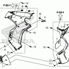 CRF250RL AC Обтекатель средняя часть