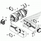 GL1800D 2AC Коленчатый вал и поршни