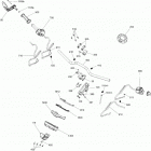 002 - RYKER STD 900 ACE 07- steering handlebar - cluster support