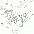 2021 KTM 85 SX Chassis Tank, seat