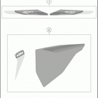 2021 KTM 500 XCF-W Chassis Наклейки