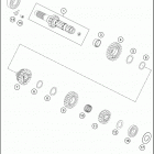 2019 250 SX ENGINE Трансмиссия-ведомый вал