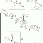 2020 250 SX ENGINE Коленвал и поршень
