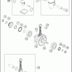 2021 KTM 250 XC TPI Engine Коленвал и поршень