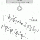 2021 KTM 125 XC Engine Трансмиссия 2-контрпривод