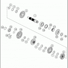 2021 KTM 250 SX-F Engine Трансмиссия 2-контрпривод