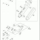 2021 KTM 500 XCF-W Chassis Глушитель