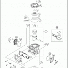 2021 KTM 125 SX Engine Цилиндр,головка цилиндров