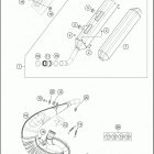 2021 KTM 250 XC-W TPI Chassis Глушитель