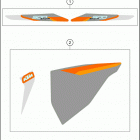 2021 KTM 500 EXC-F Chassis Наклейки
