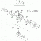 2021 KTM 85 SX Engine Коленвал и поршень