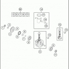2019 50 SX ENGINE Коленвал и поршень