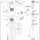 2021 KTM 250 SX Chassis Амортизатор в разборе
