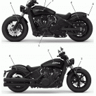 SCOUT BOBBER SIXTY ALL OPTIONS (N21MTA11/MTB11) Body, emblems  /  decals - n21mta11  /  mtb11 all ...