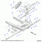 CHIEFTAIN STANDARD 111 (N21TCBAA) Suspension, rear asm., swing arm and shock - n21tc...