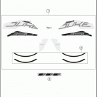 2019 390 DUKE ORANGE CHASSIS Наклейки