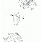 2020 250 XC TPI CHASSIS Обтекатель , крылья