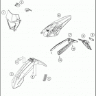 2020 150 XC-W TPI CHASSIS Обтекатель , крылья