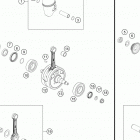 2019 250 XC-W TPI ENGINE Коленвал и поршень