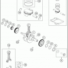 2020 390 DUKE ENGINE Коленвал и поршень