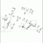 2019 390 DUKE WHITE CHASSIS Тормозной цилиндр задний