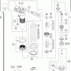 2020 250 XC TPI CHASSIS Амортизатор в разборе