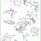 2020 1290 SUPER ADVENTURE S SILVER CHASSIS Обтекатель , крылья