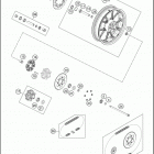 2019 390 DUKE WHITE CHASSIS Переднее колесо