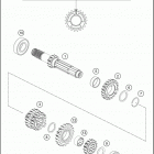 2019 150 XC-W ENGINE Трансмиссия-ведомый вал