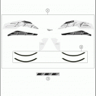 2019 390 DUKE WHITE CHASSIS Наклейки