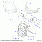 CHIEFTAIN PREMIUM (N20TCABB) Body, fairing asm, windshield mount - n20tcabb all...