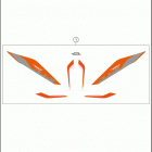 2019 790 DUKE ORANGE CHASSIS Наклейки