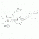 2019 390 DUKE WHITE CHASSIS Side   /   center stand