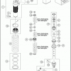 2019 85 SX 19_16 CHASSIS Амортизатор в разборе