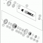 2019 790 ADVENTURE WHITE ENGINE Трансмиссия-ведомый вал