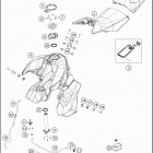 2019 790 Adventure WHITE CHASSIS Tank, seat