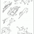 2019 390 DUKE WHITE CHASSIS Обтекатель , крылья