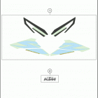 2019 1290 SUPER DUKE R WHITE CHASSIS Наклейки