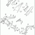 2019 790 Adventure WHITE CHASSIS Side trim