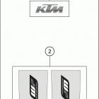2019 1290 SUPER ADVENTURE S ORANGE CHASSIS Наклейки