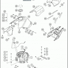 2019 RC 390 BLACK CHASSIS Tank, seat